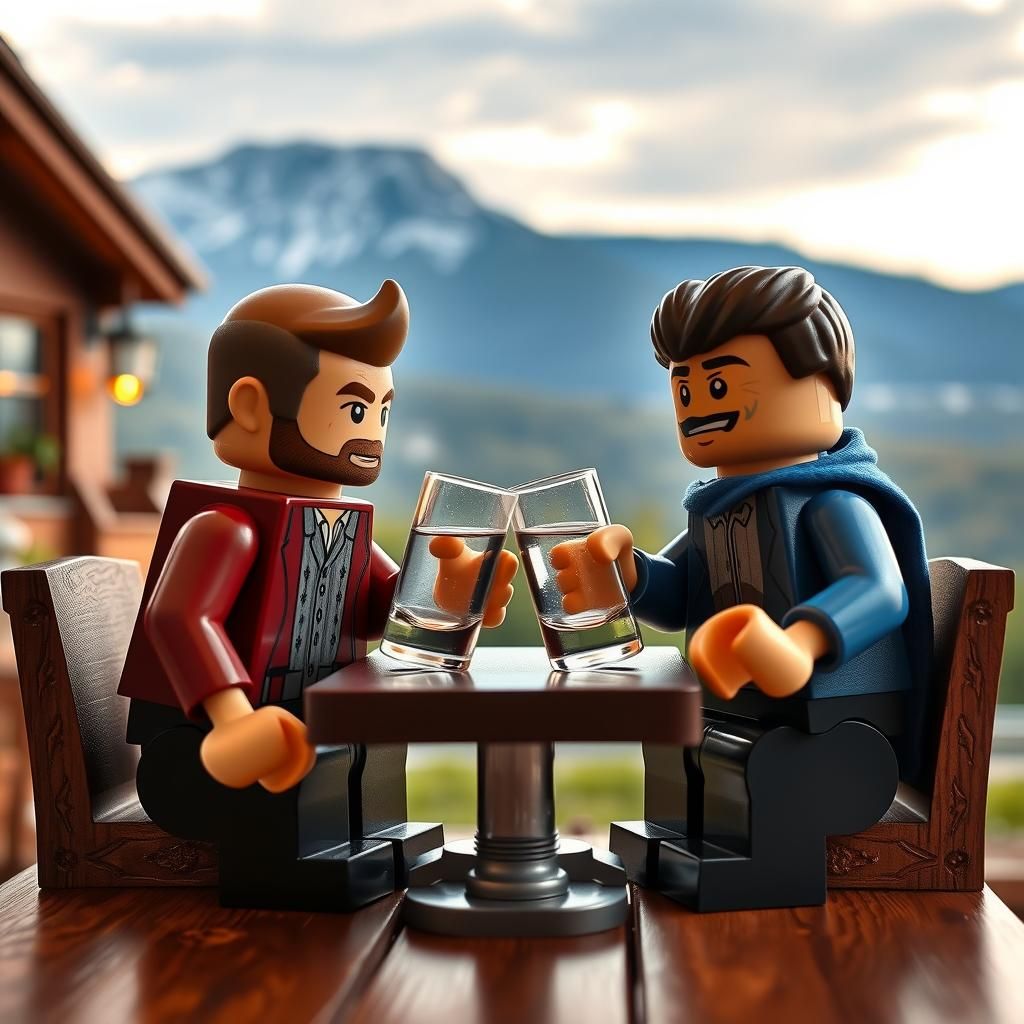 Ukrainian and Russian Lego Minifigures in Friendship