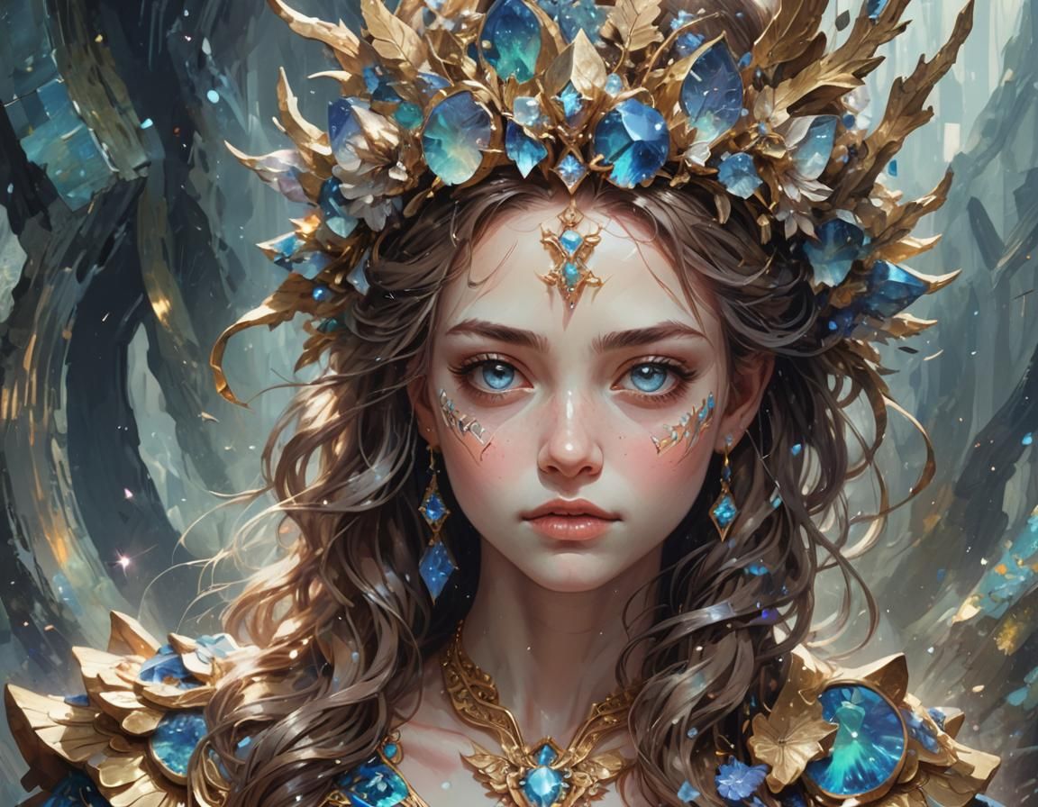 Adorable Little "Ornate Boulder Opal Goddess Photo Portrait!!"