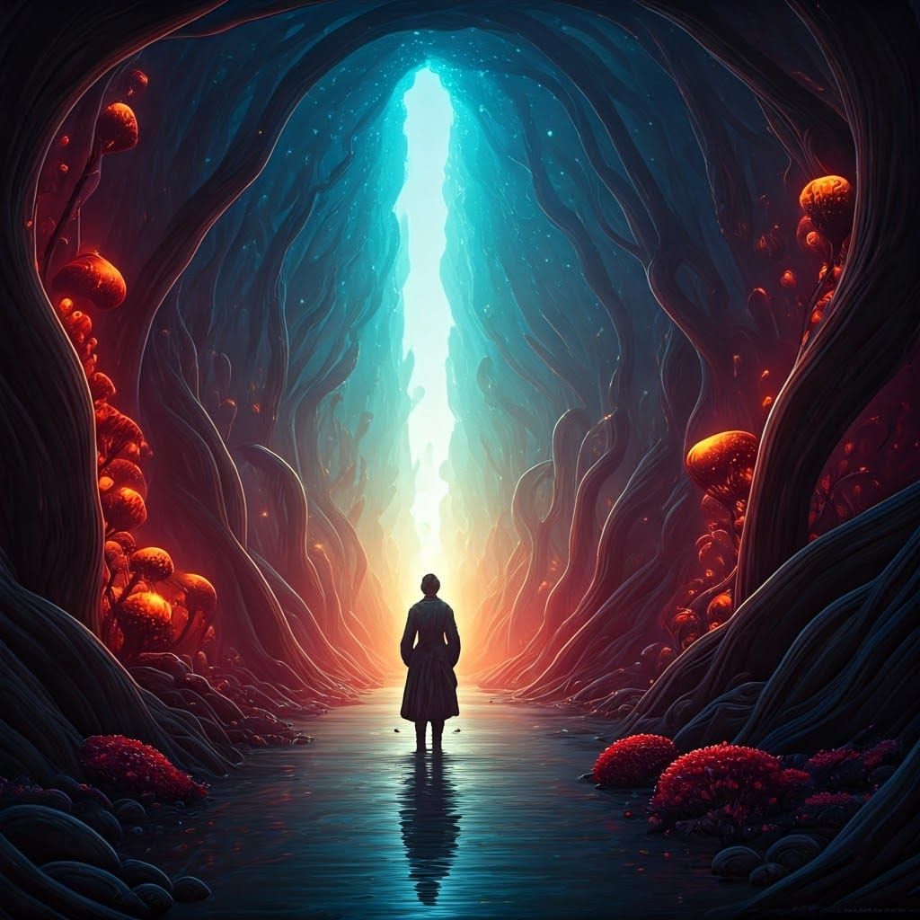 Fantastical Rabbit Hole Descent in Deep Color