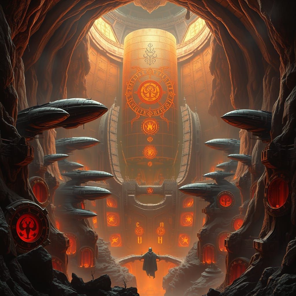 Ancient Sith War Vault in Cyberpunk Dark Side Reactor Style