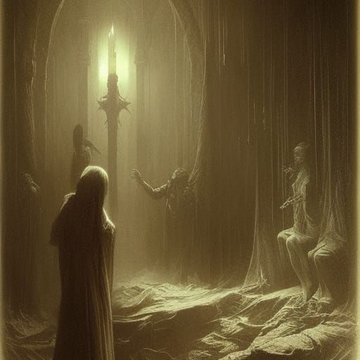 Dark Existential Depression in Gothic Horror Style