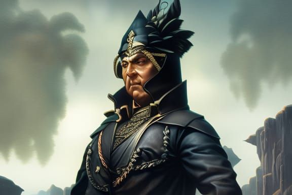 Gangster Meme Portrait in Digital Painting Style