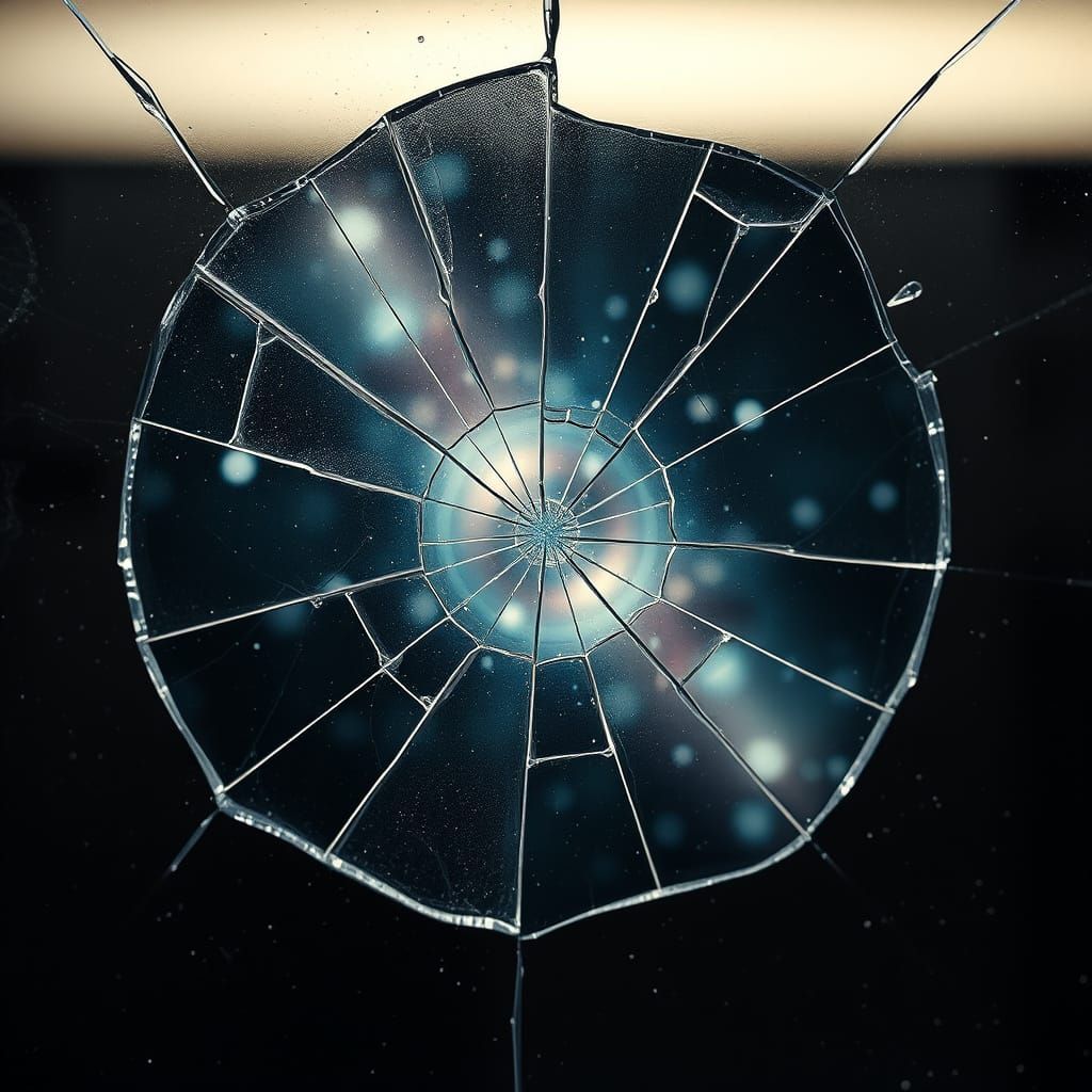 Realistic Universe Seen Through Broken Glass
