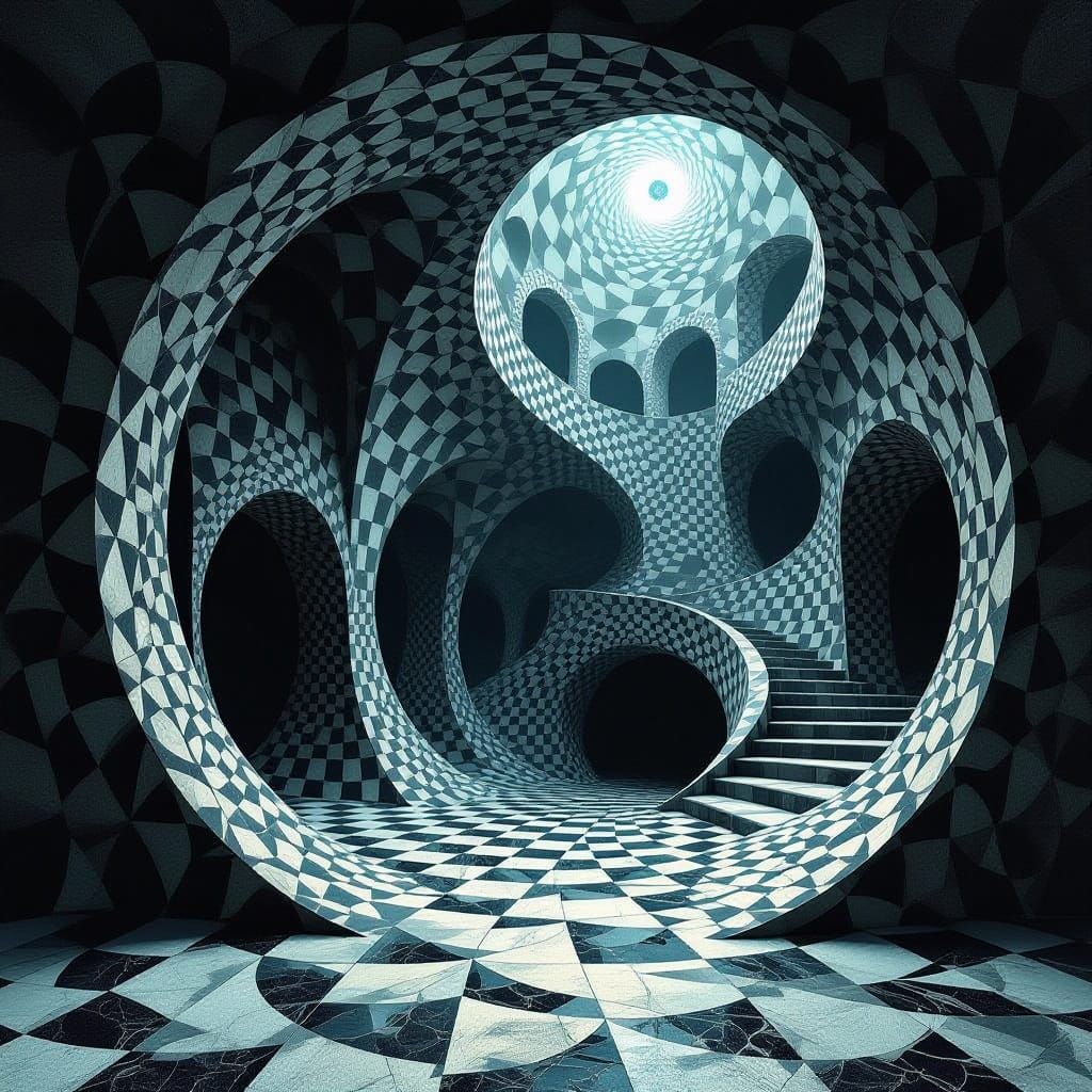 Surreal Journey Through a Dark, Mystical Realm