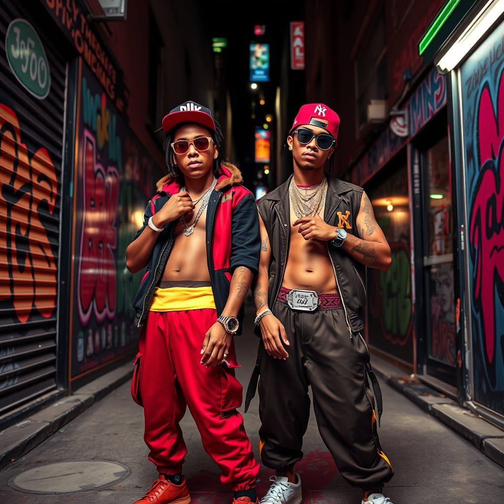 Confident Rappers Emerge in Gritty Urban Scene