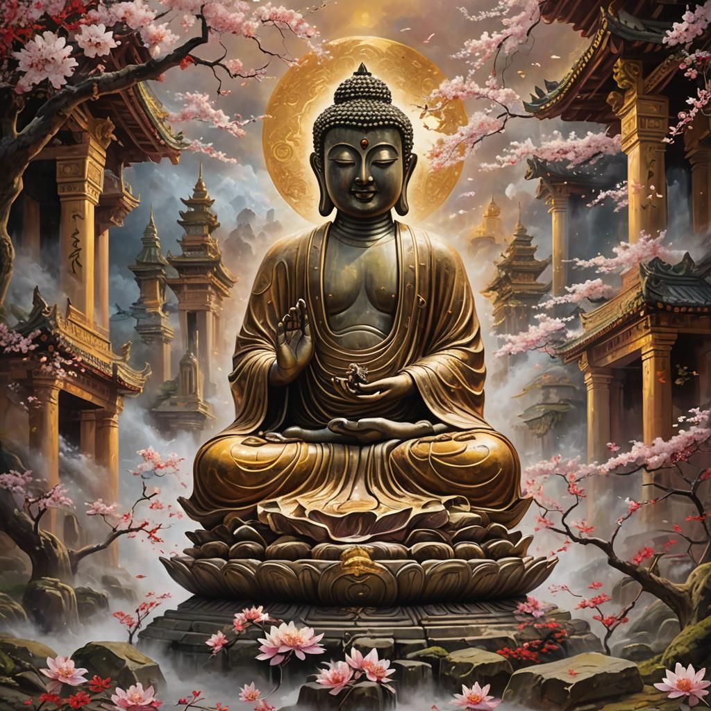 Buddha's Ascension: Digital Painting in Unreal Engine