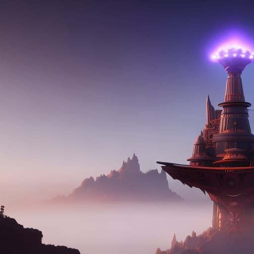 Ethereal Celestial Bird in Dark Fantasy Style