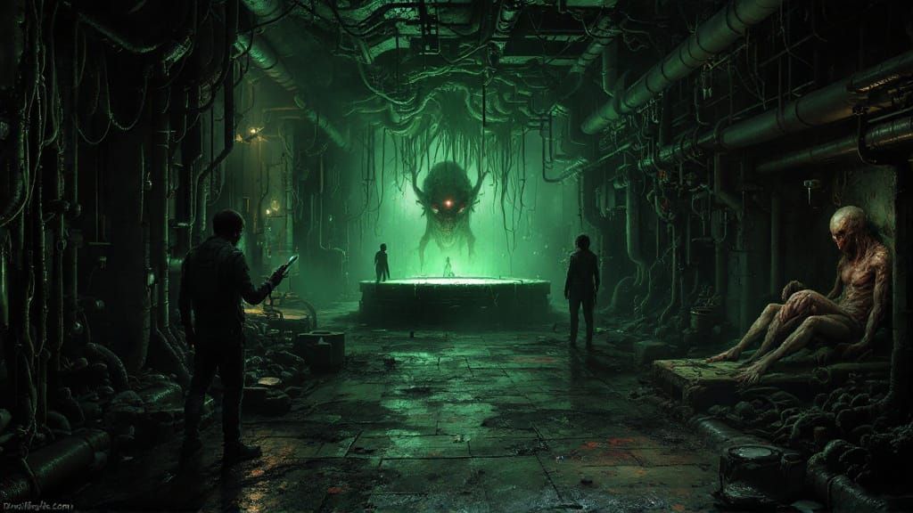 Eerie Organic Hive with Pulsing Veins and Decay