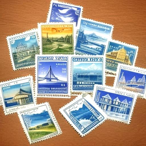 Vintage Postage Stamps Collection