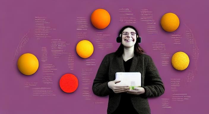 Biopunk Fauvism: Neural Woman with Vintage Radio