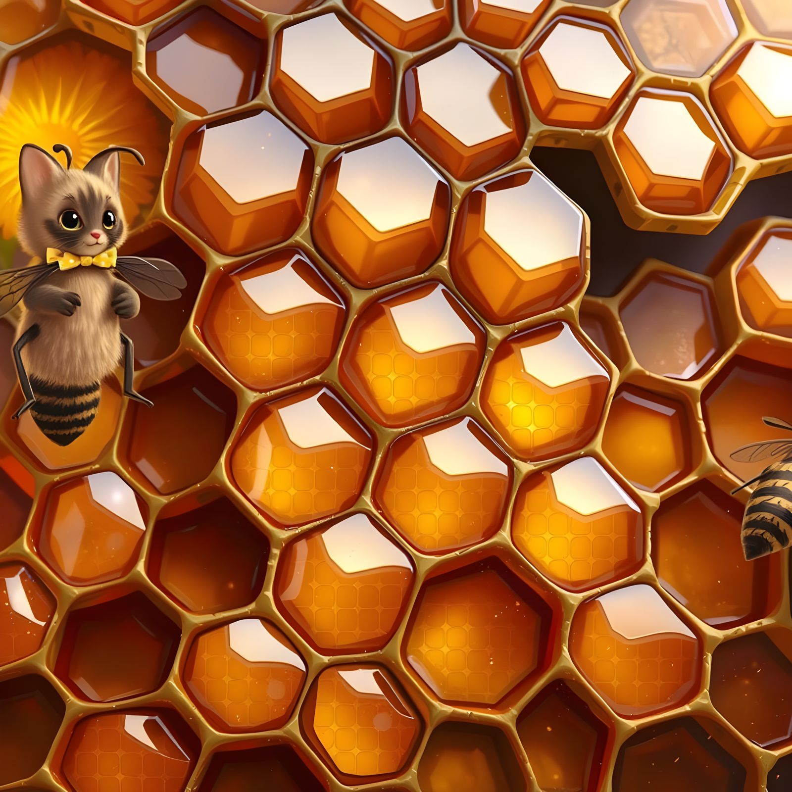 Furry Honeybee Cat: A Hybrid Creation