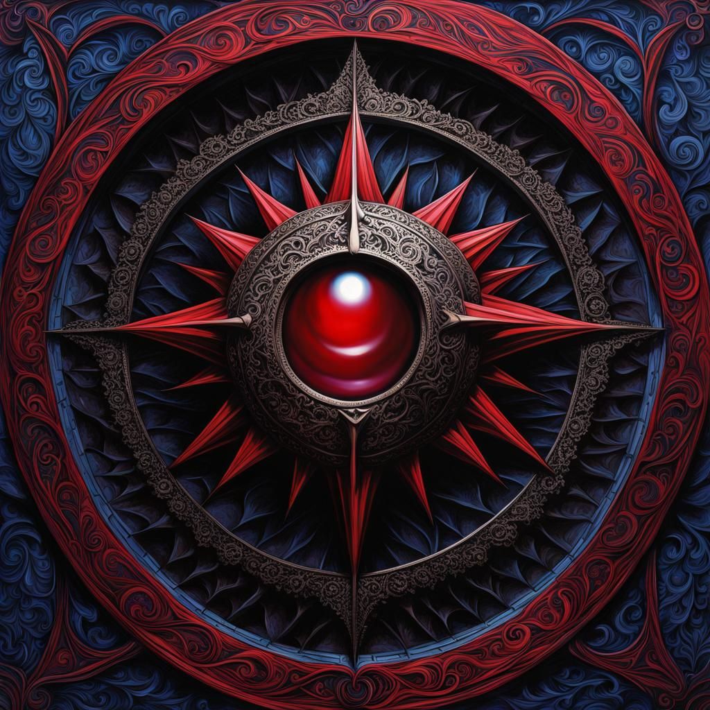 Crimson King on Dark Tower: Realistic Digital Art