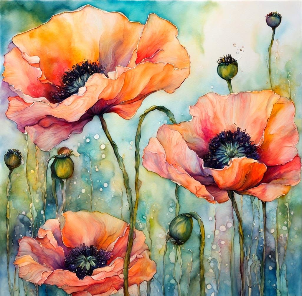 "Poppies In The Enchanted Air"