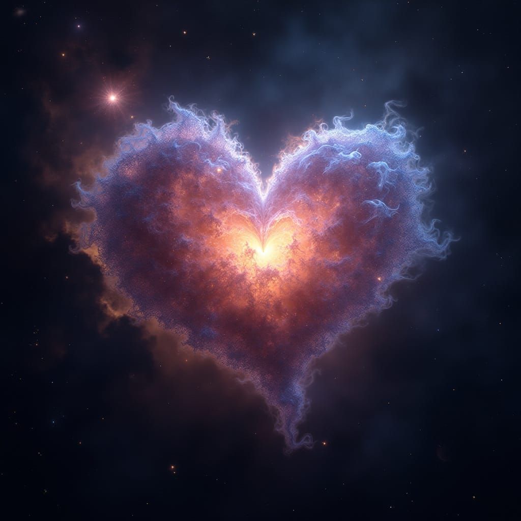 A heart-shaped nebula