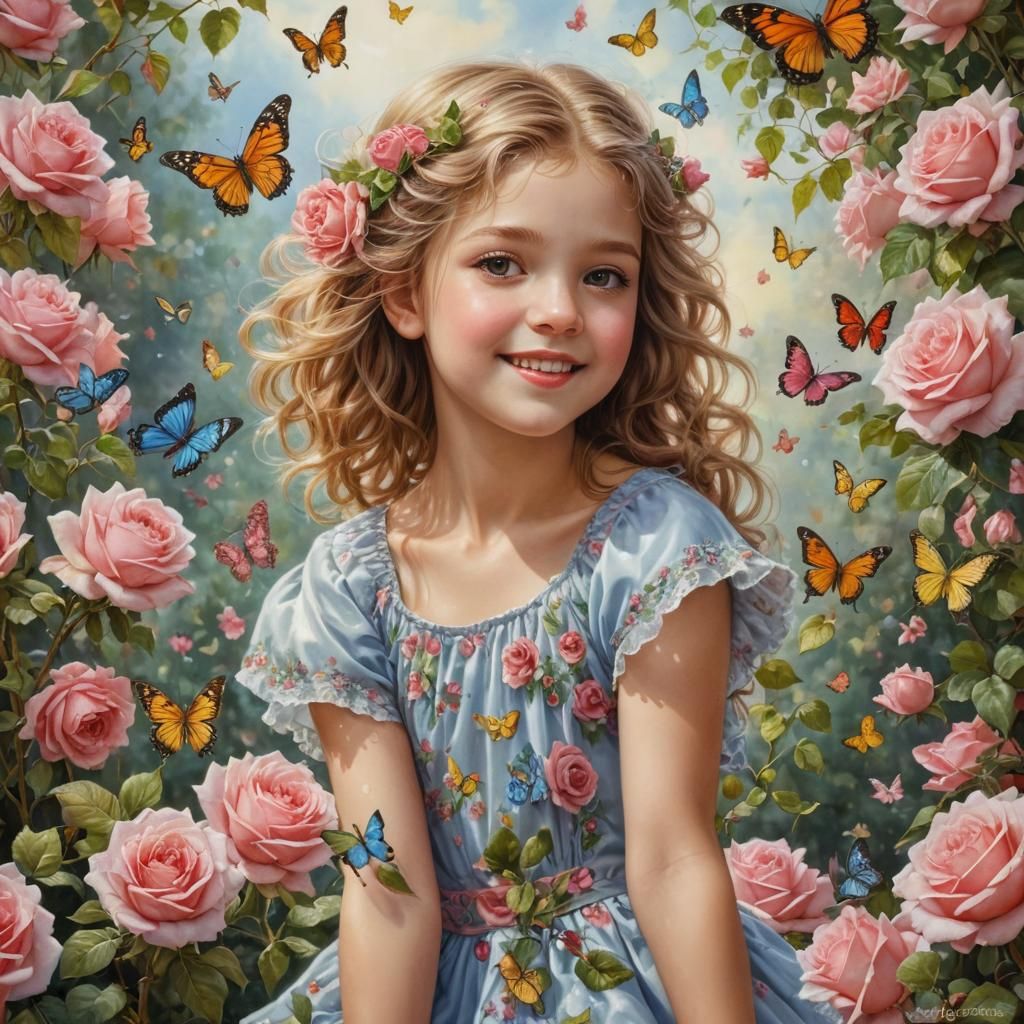 Girl Amongst Flowers 2