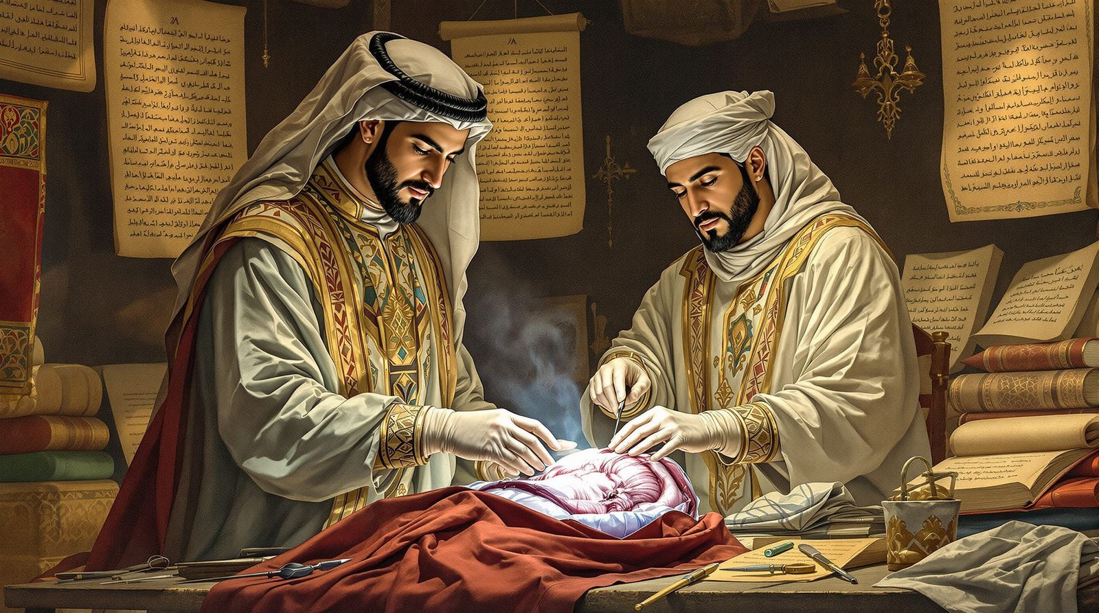 Al-Zahrawi Demonstrates Surgery in Medieval Persian Miniatur...