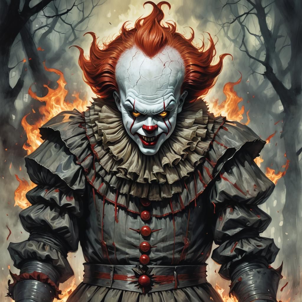 Sinister Demon Clown in Hellfire