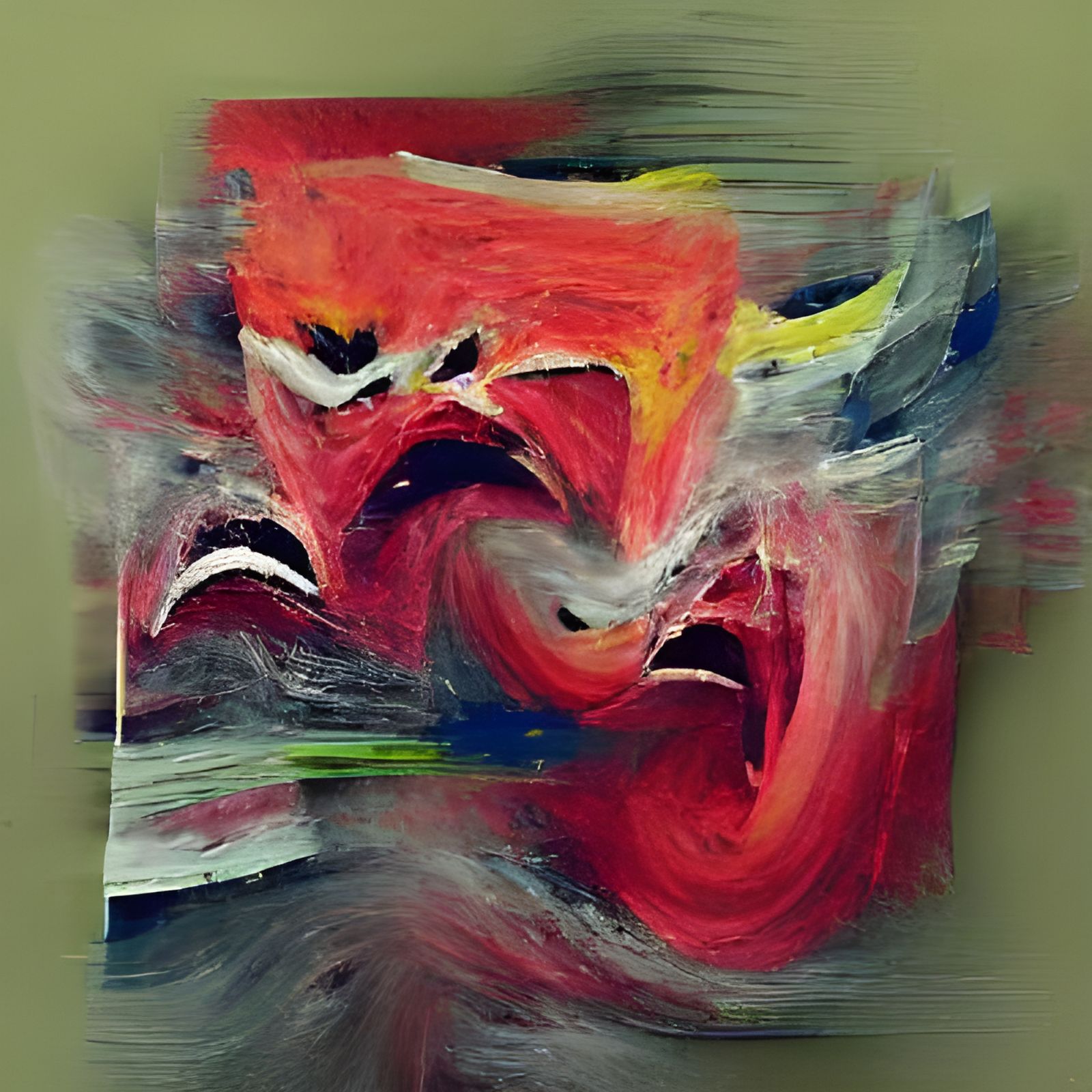 Abstract Painting Conveying Anger