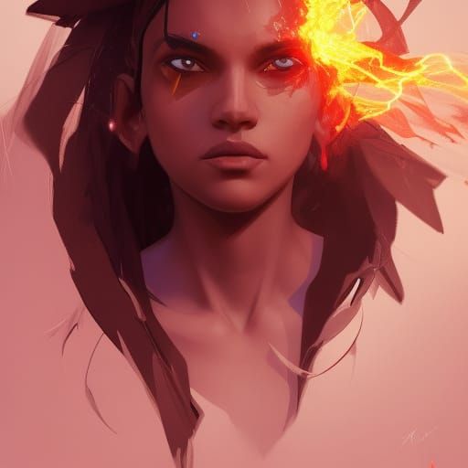 Black Mage Portrait in Hyperdetailed Style