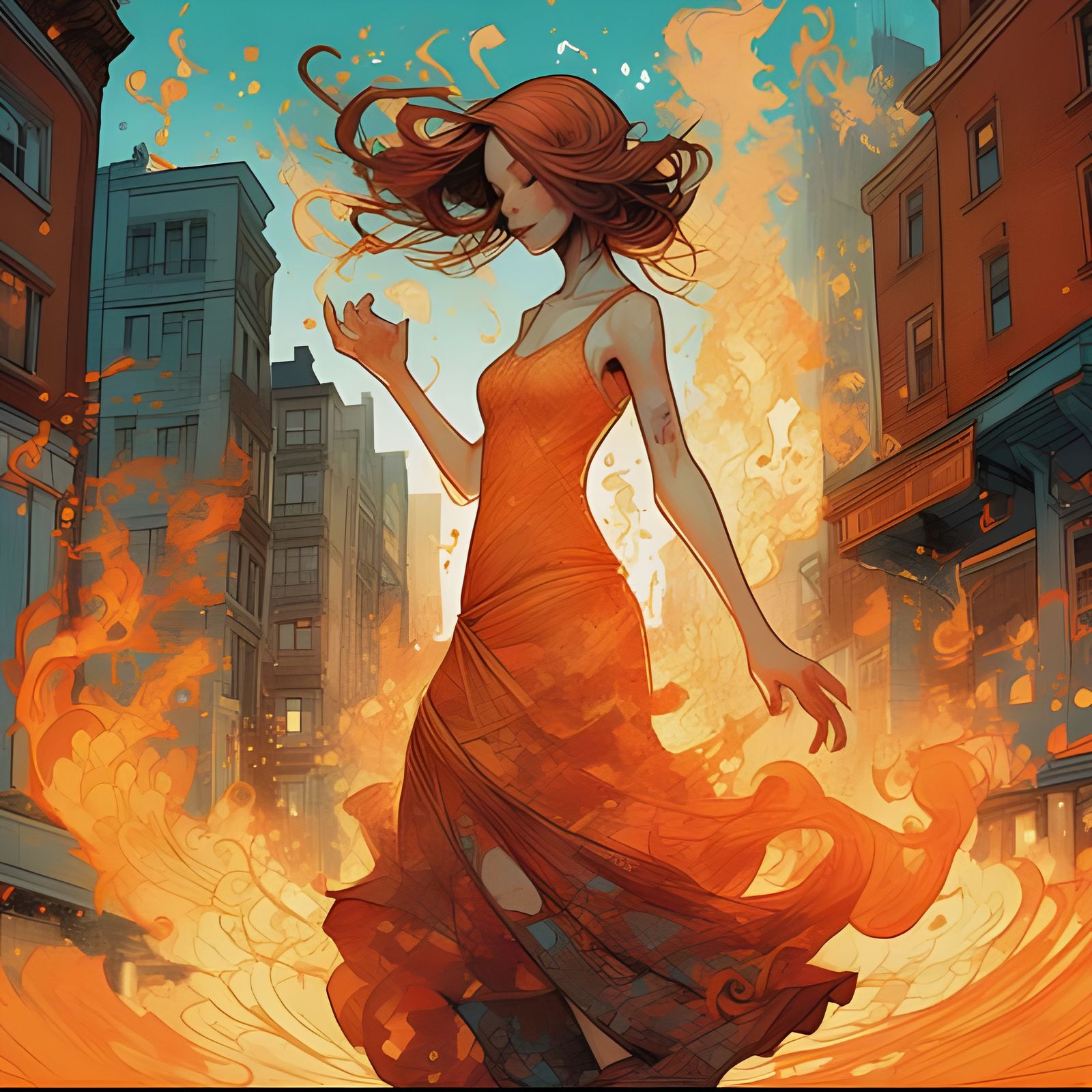 Abstract Flame Generated by AI