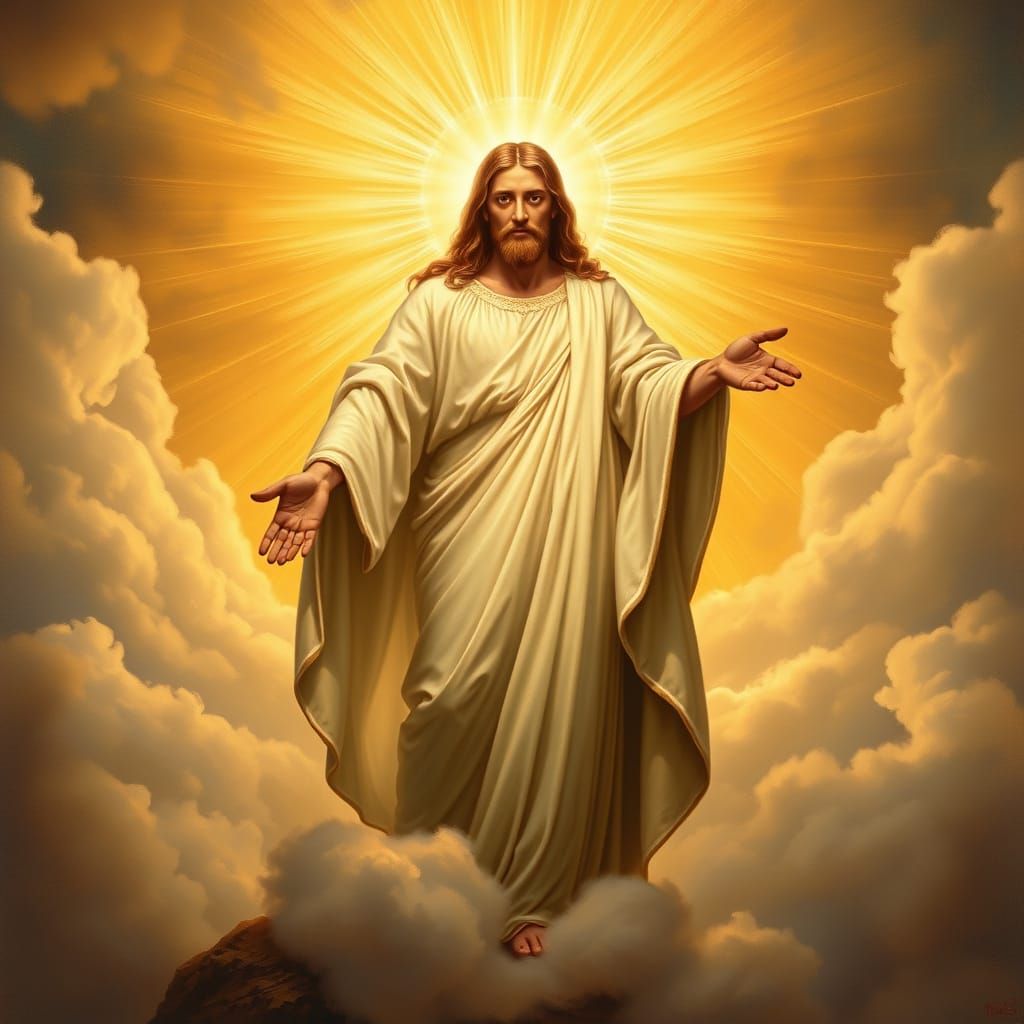 Jesus Christ Radiant with Divine Light and Hope