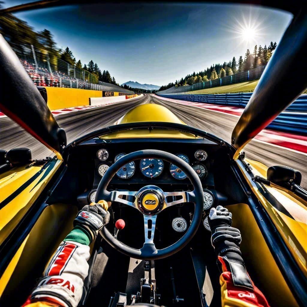 First Person View From Inside Dragster Car