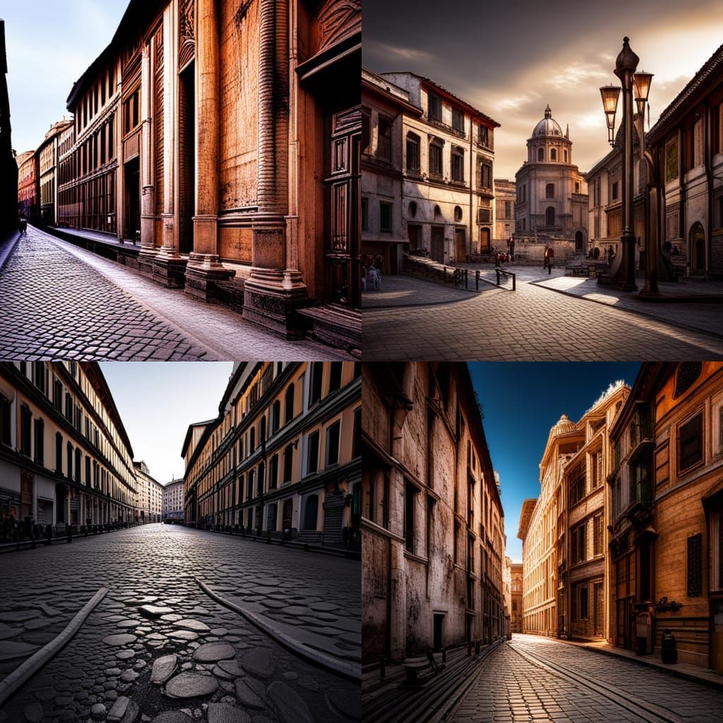 Ancient Rome Street: Hyperrealistic 64 Megapixel Image