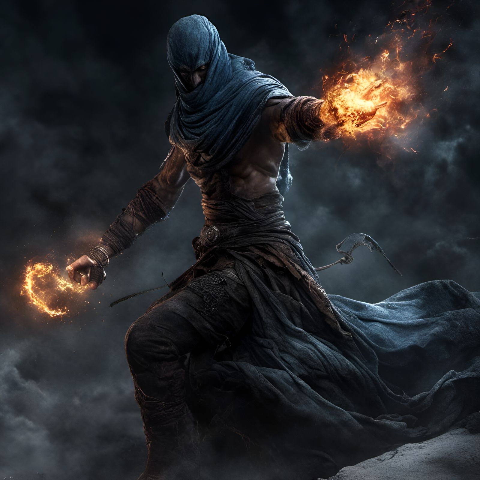 Photorealistic Djinn with Backlight and Special Effects