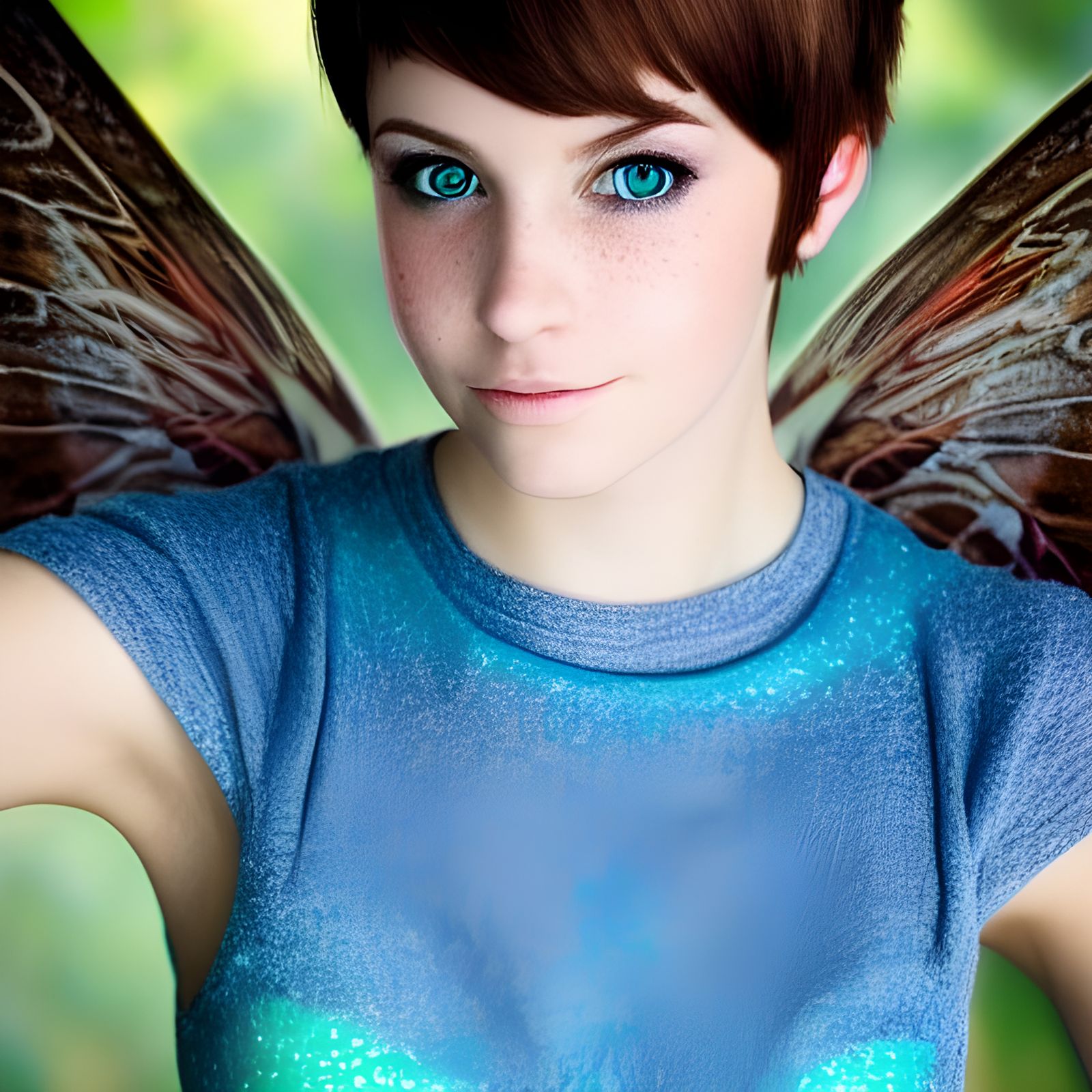 Teenage Fairy with Pixie Cut in Sunshine