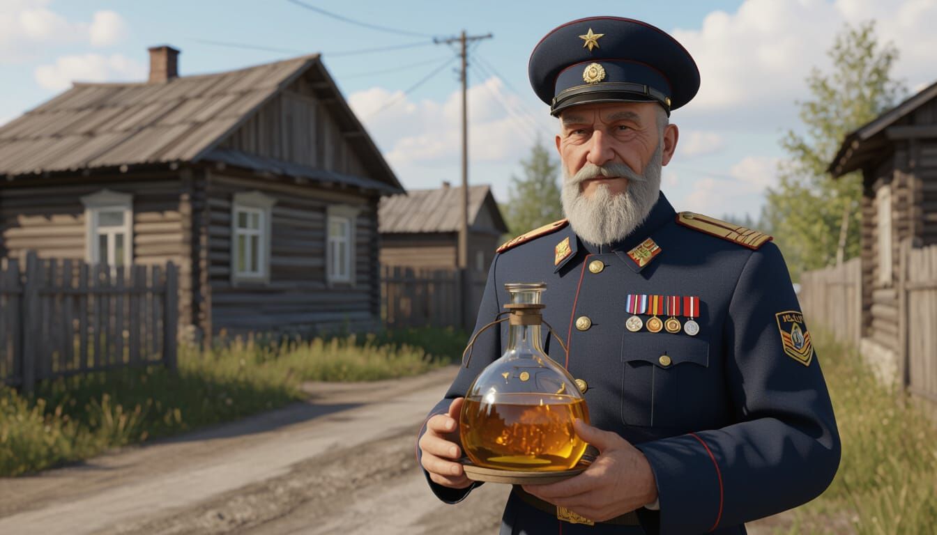 Soviet Policeman With Homemade Moonshine Still in Realistic ...