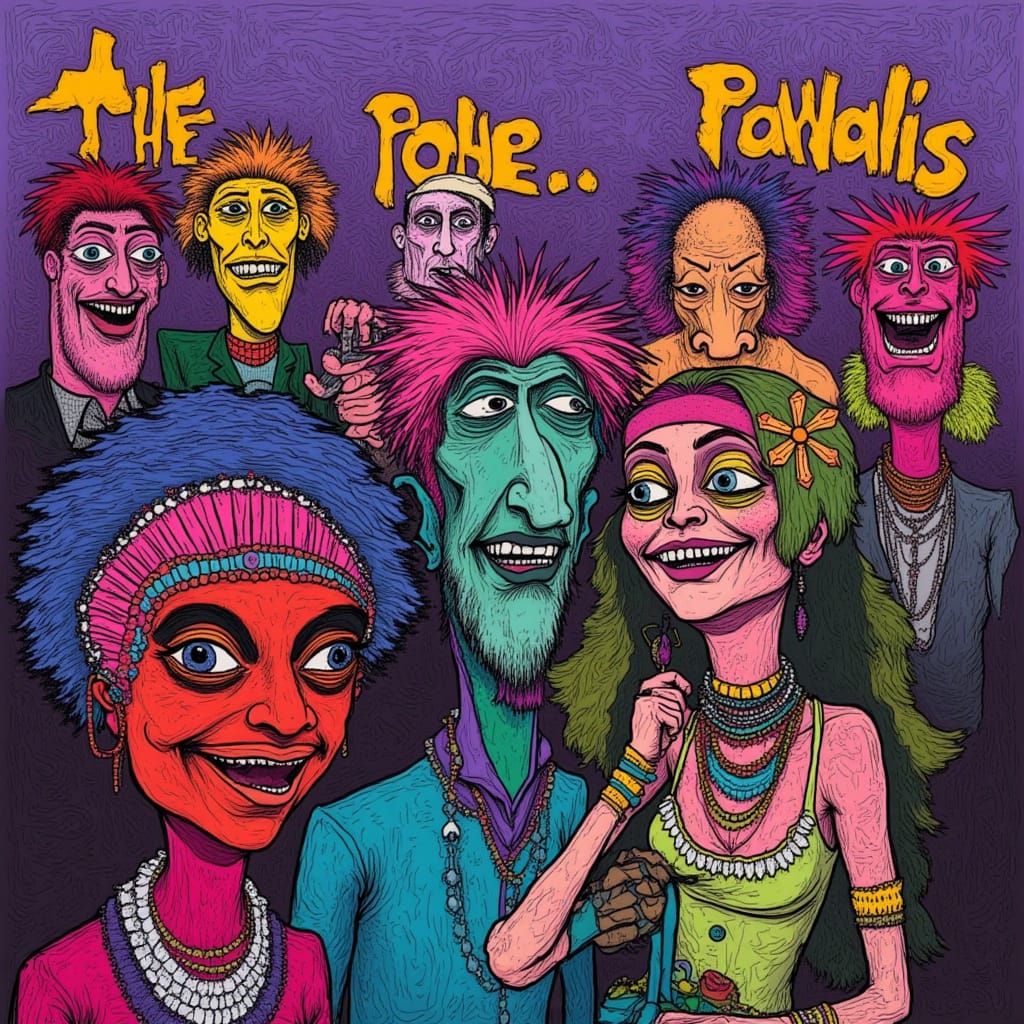 The fabulous freaks are leaving town <lora:Linen and Canvas:1.0> <lora:90sToonFlux:1.0>