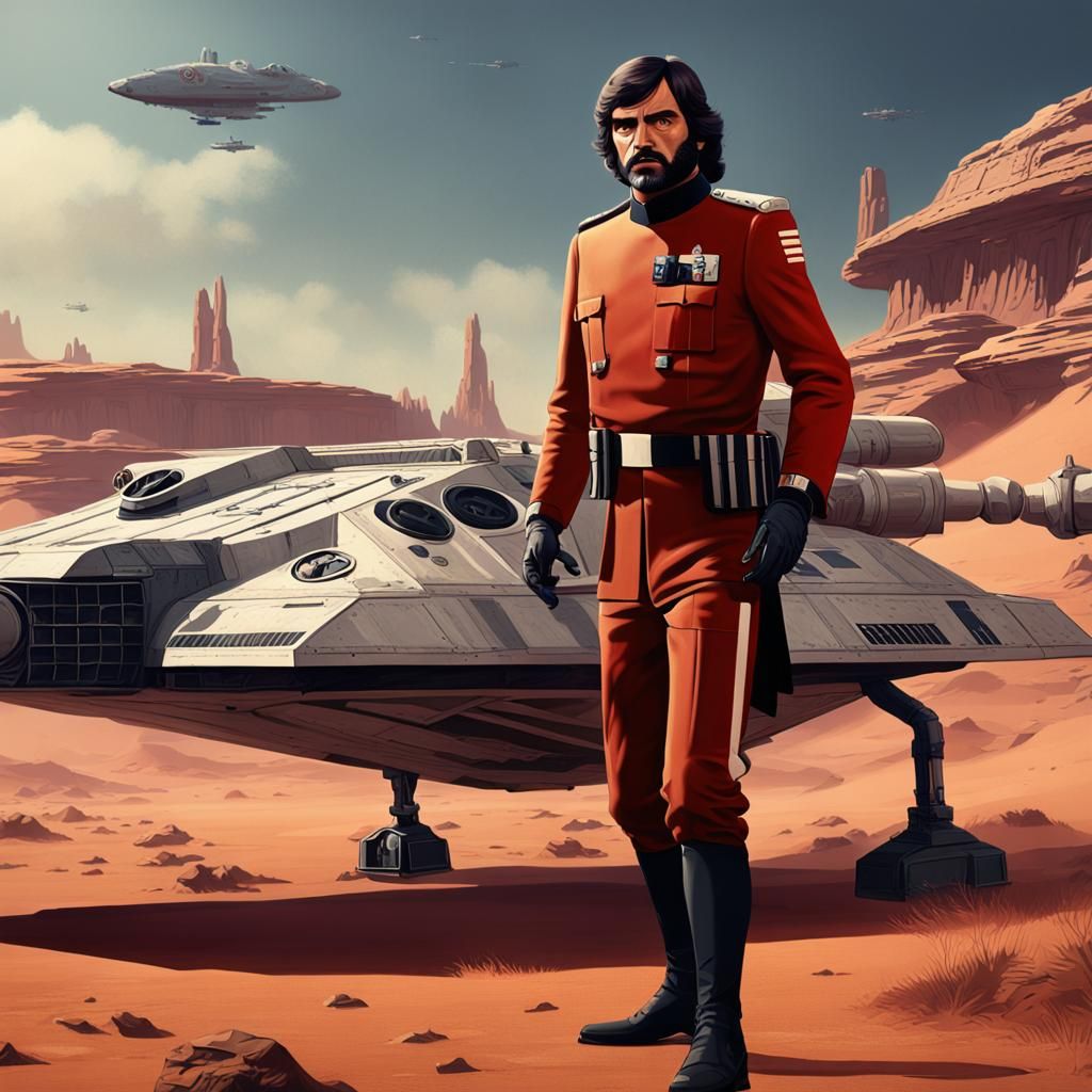 Imperial Officer Portrait in Star Wars Style