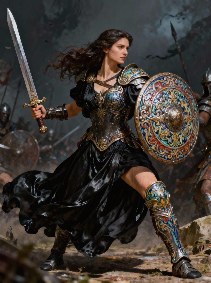 Warrior Goddess With Protective Armor