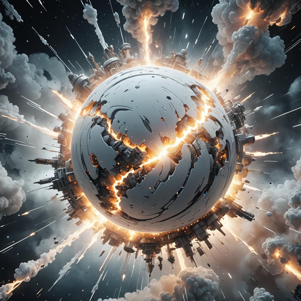 Glowing Orb of Gas in Digital Matte Painting