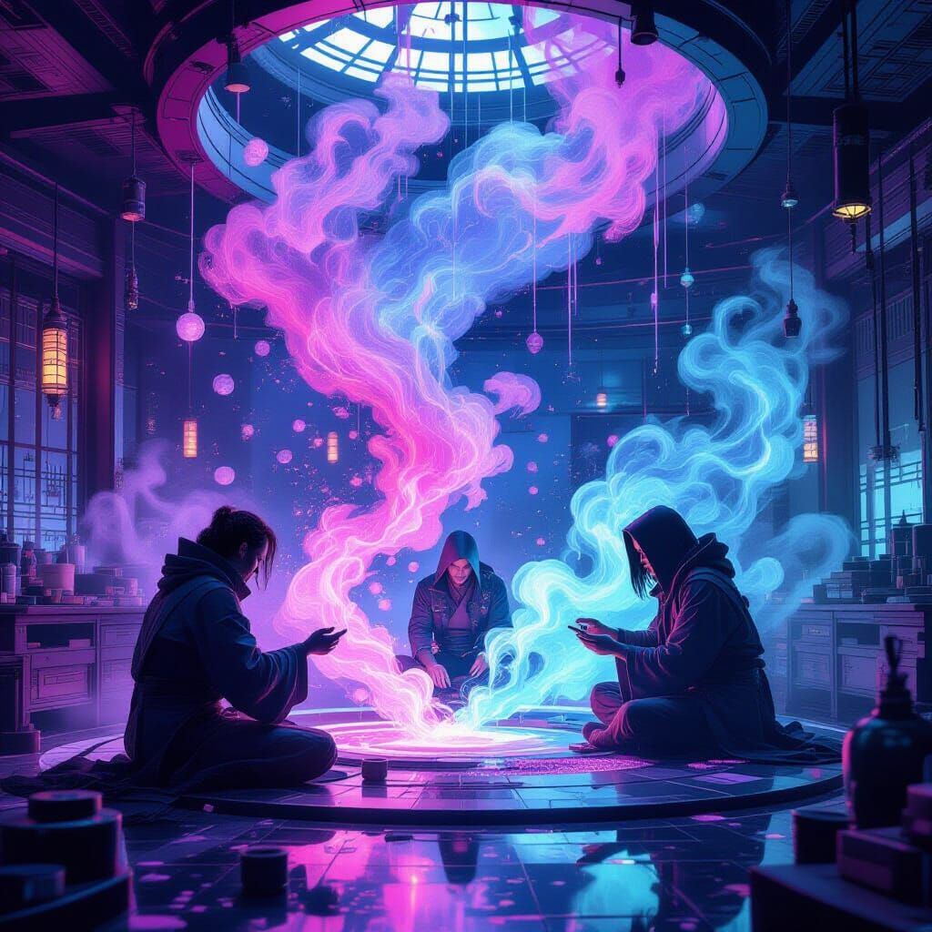Magical Artists in Cyberpunk Zen Lab