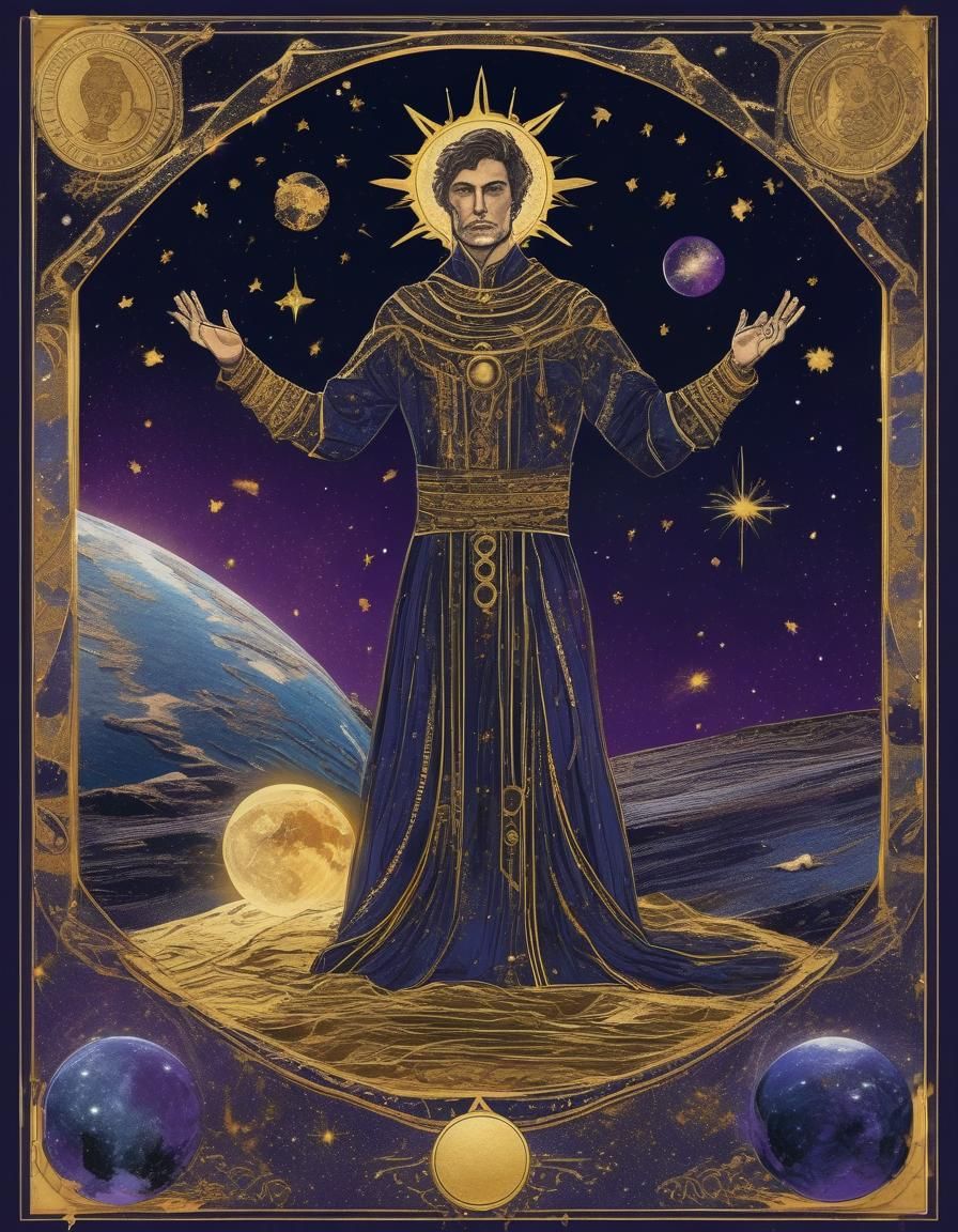 The Hanged Man Tarot Card in Space