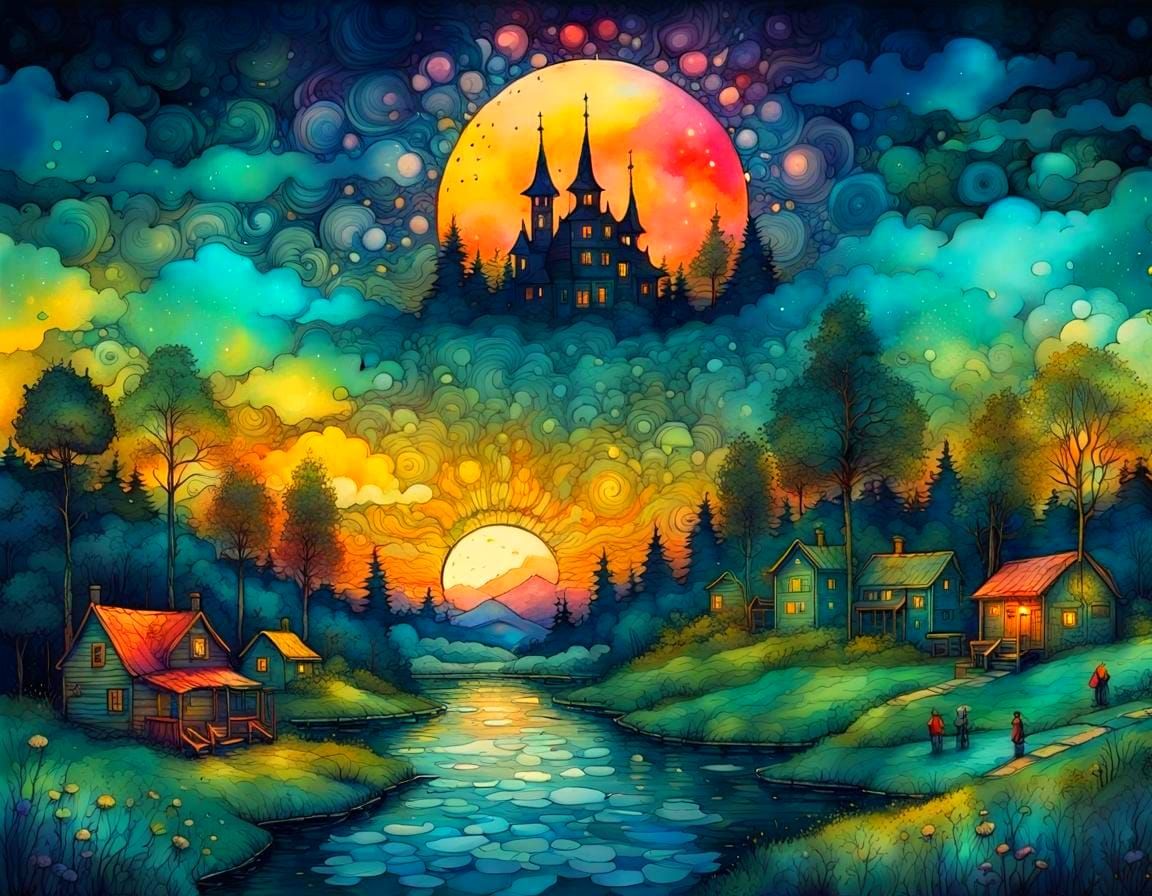 Summer scape sunrise