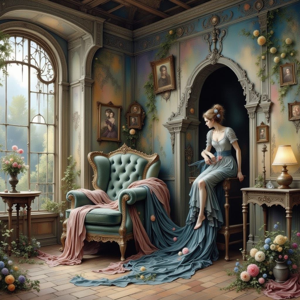 Complex Abstract Design with Intricate Patterns