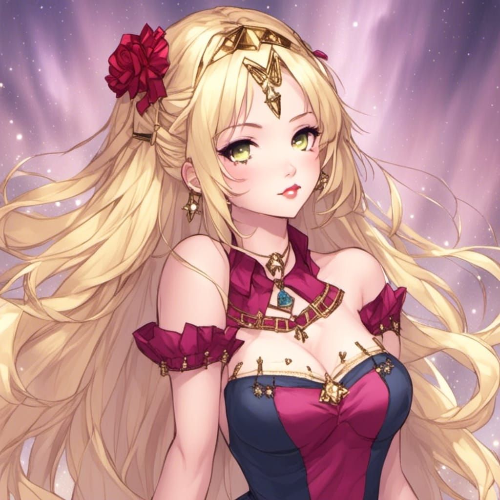 Beautiful Fantasy Princess with Blond Hair