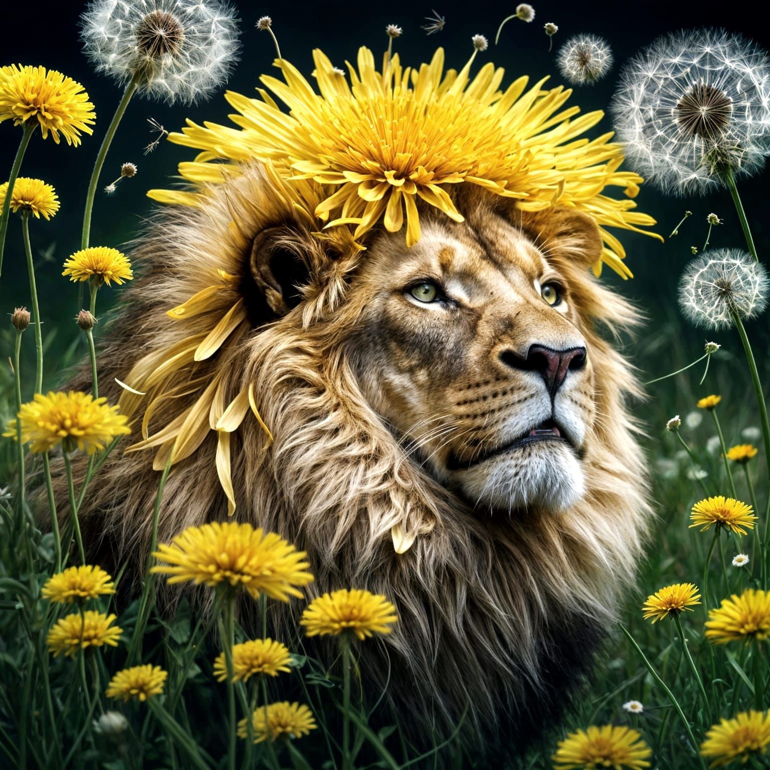 Lion's Head Inside Dandelion