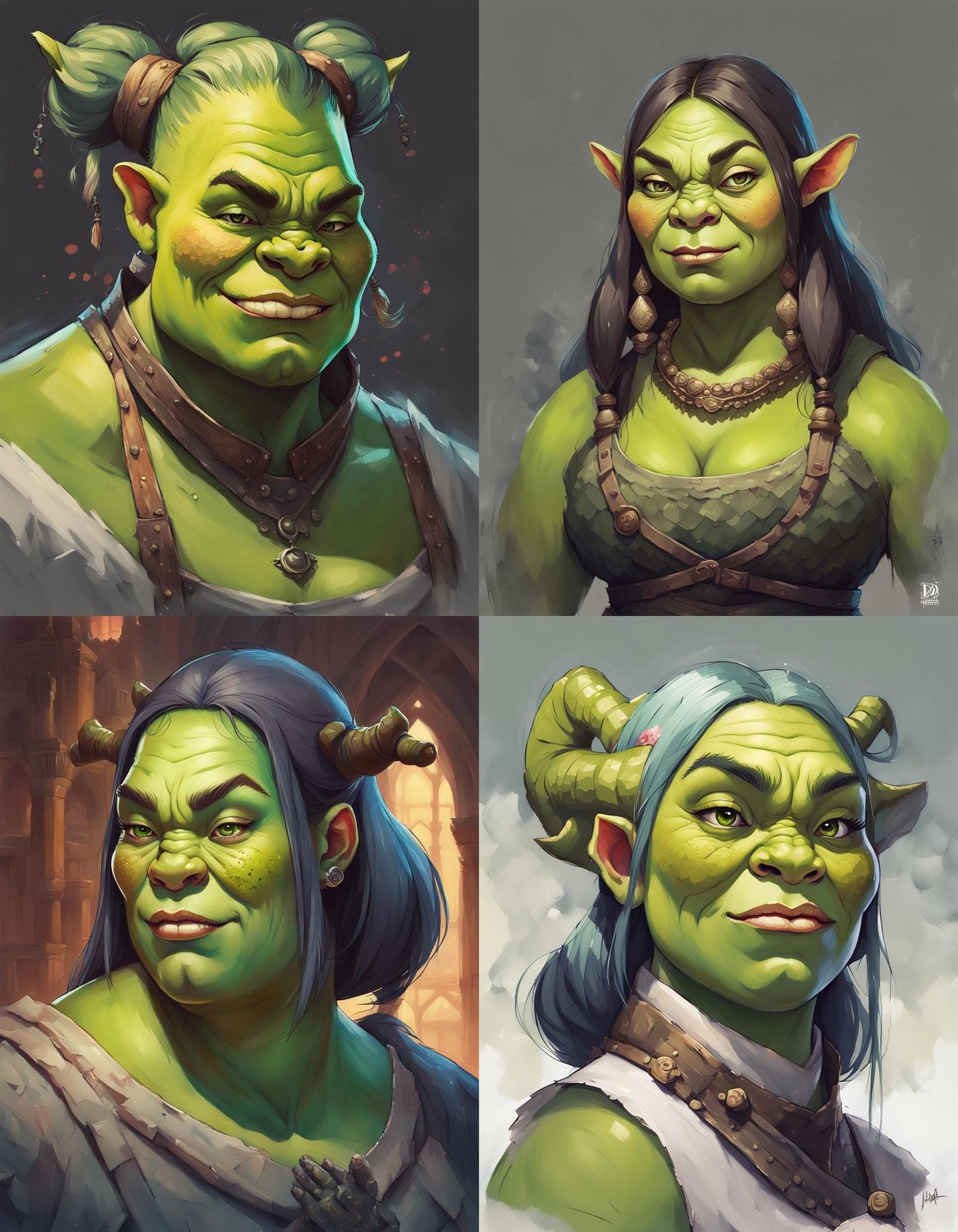 Ogre NPC Portrait in Pop Surrealist Style