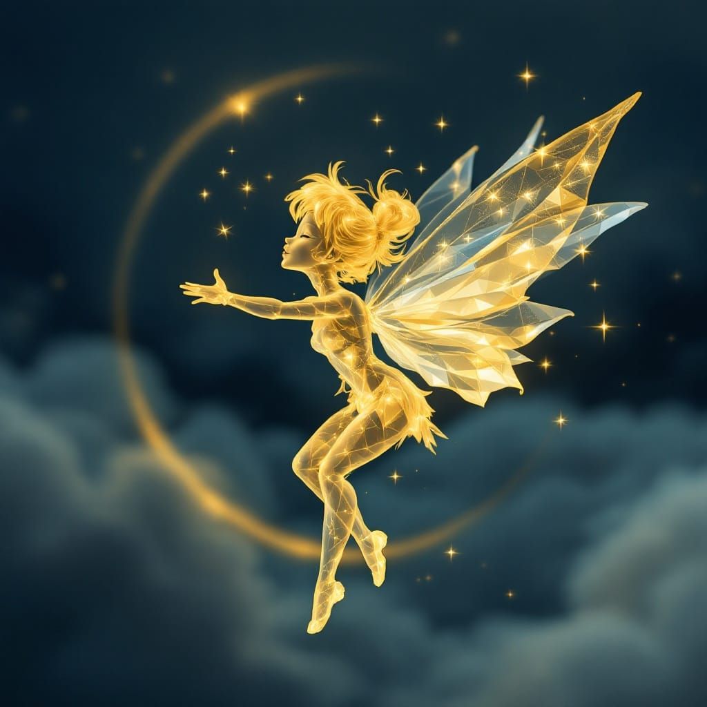 Smoked Flux Tinkerbell Flying Before the Moon