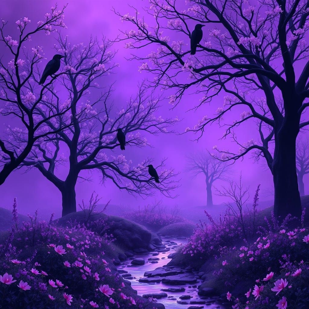 Gothic Realm in Deep, Rich Purple Haze
