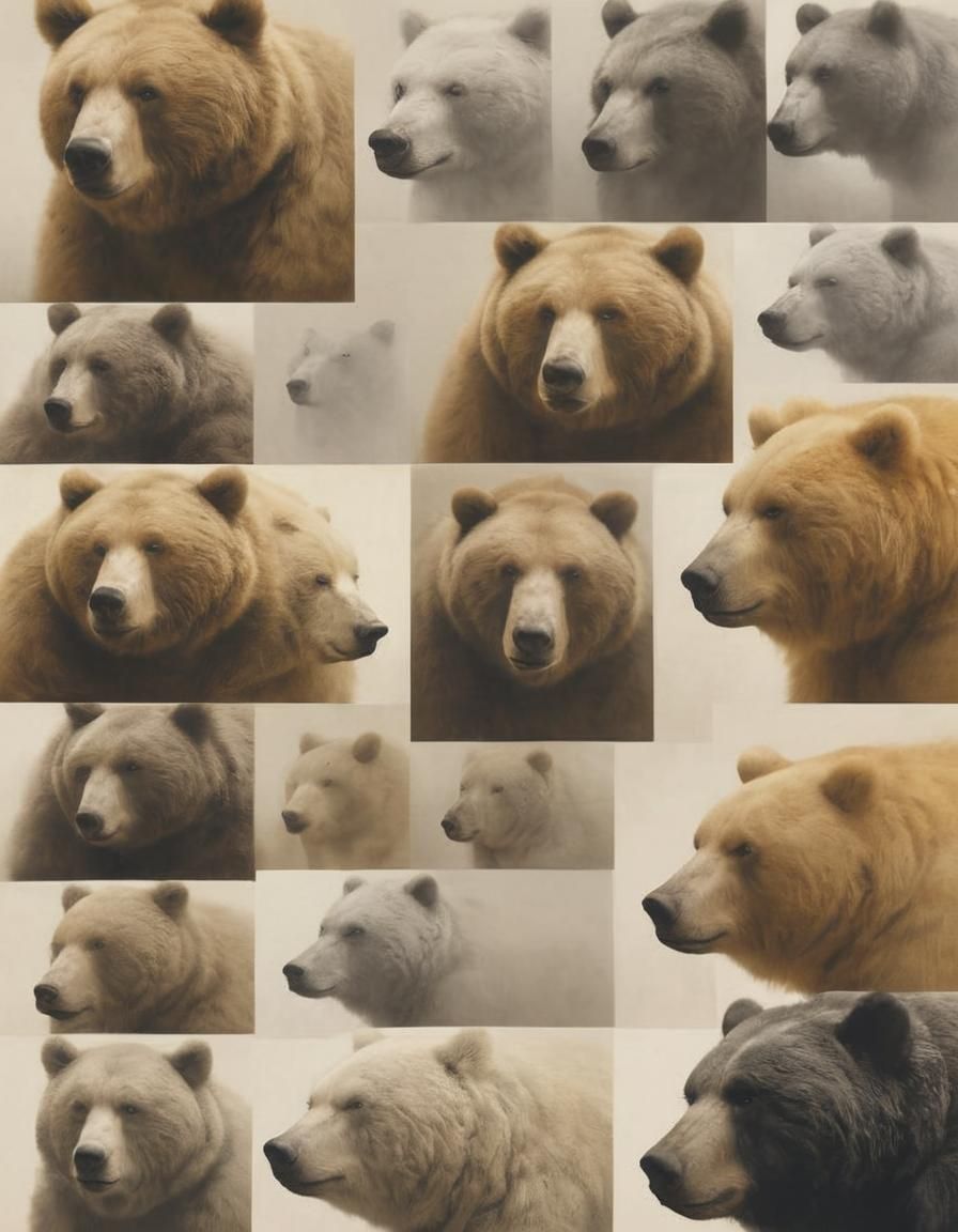 Obese Bears Clipart in Jon Klassen Style