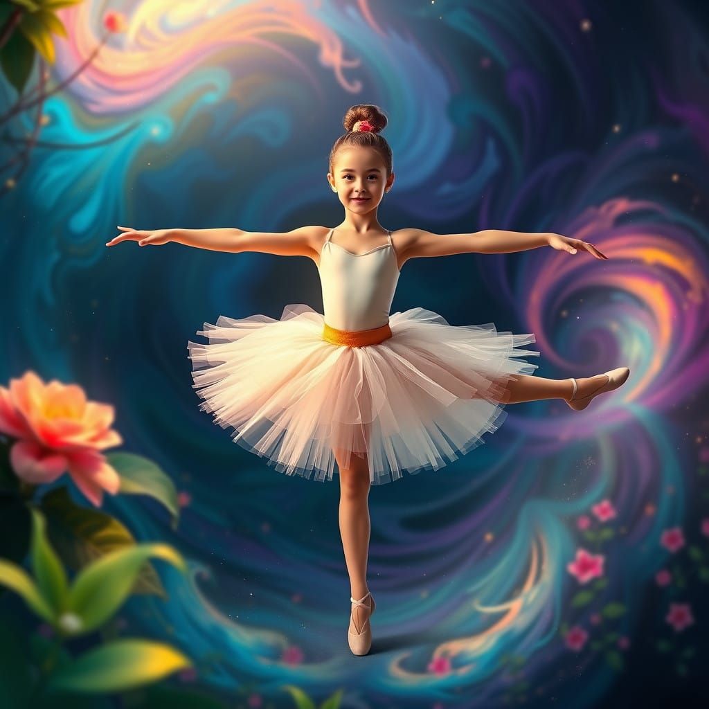 Enchanted Ballerina in Whimsical Dance