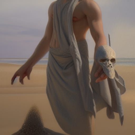 Sandman in Oil Painting Style by Gurney