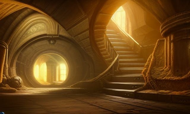 Mysterious Secret Vaults in Detailed Matte Painting