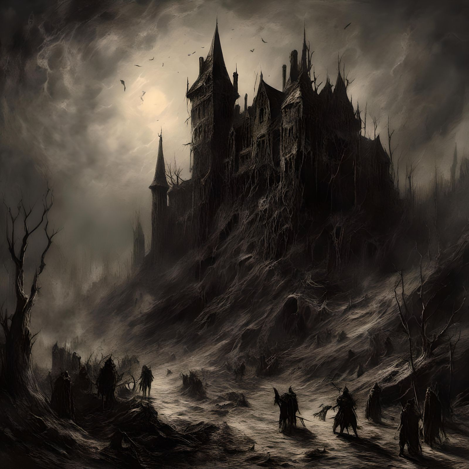 Vampire Castle in Transylvania: Souls Burning in Hell