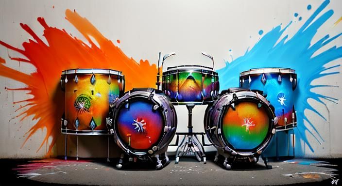 Epic Graffiti Art of World Drums