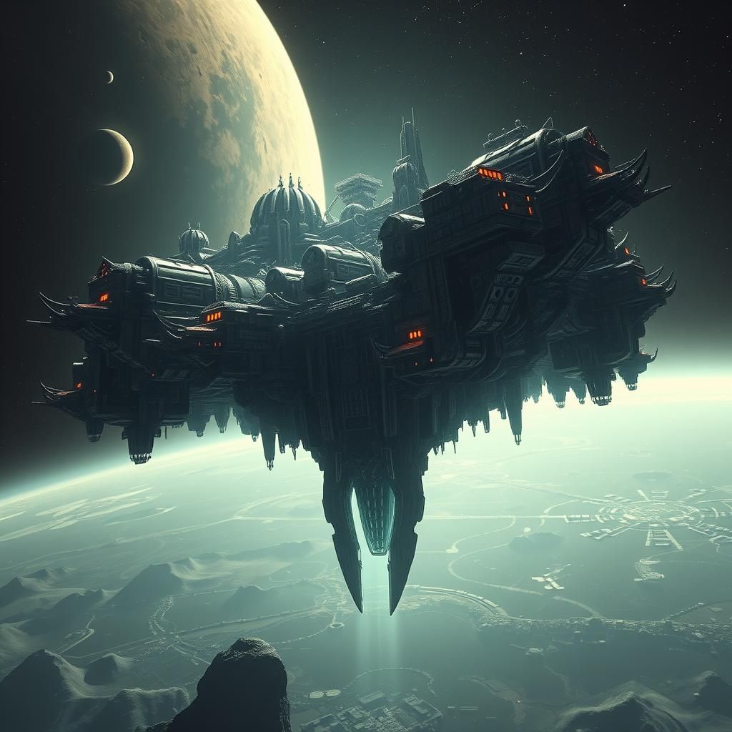 Eerie Alien City in Deep Space